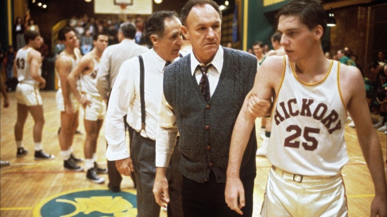 Gene Hackman and David Neidorf in Hoosiers