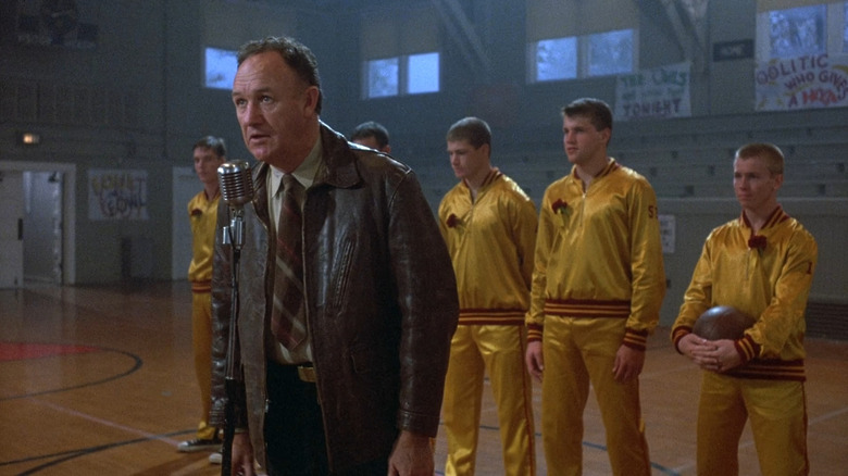Gene Hackman speaking in Hoosiers