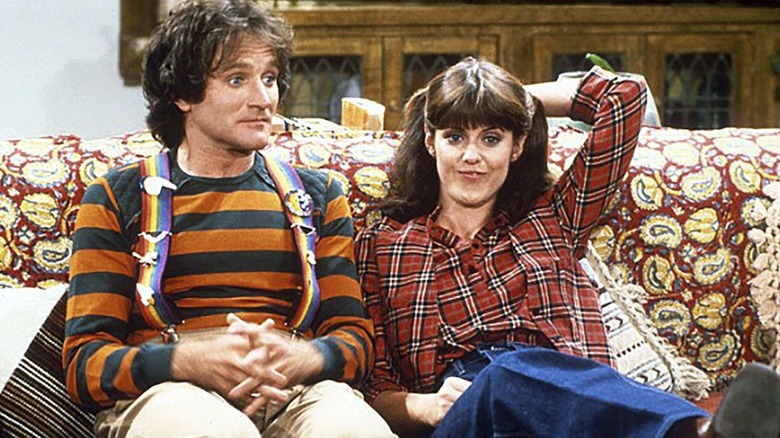 Robin Williams and Pam Dawber in Mork & Mindy