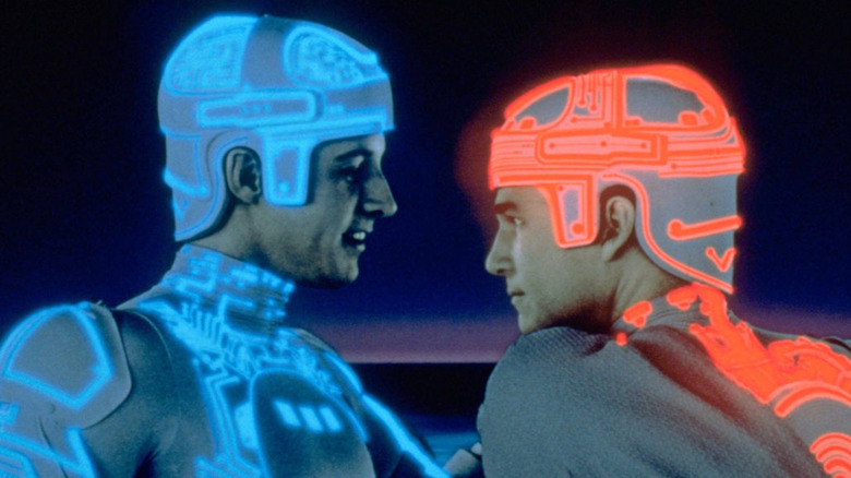 Bruce Boxleitner and Stuart Thomas in Tron