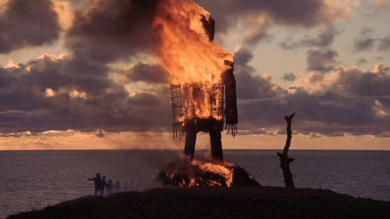 The Wicker Man ending bonfire