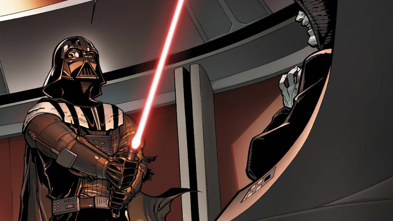 Star Wars Comics Vader red lightsaber Palpatine