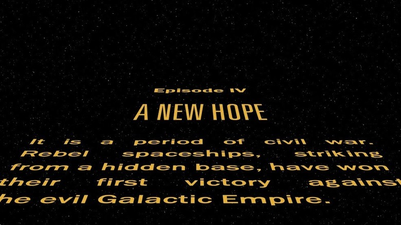 Opening crawl for "Star Wars"