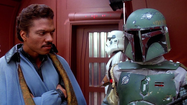 Billy Dee Williams and Jeremy Bulloch in The Empire Strikes Back