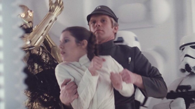 Carrie Fisher and Jeremy Bulloch in The Empire Strikes Back