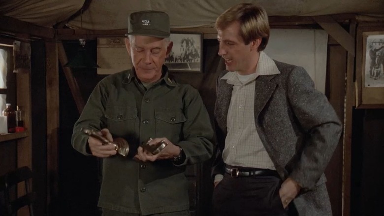 Harry Morgan and Dennis Dugan on M*A*S*H