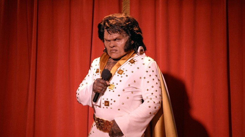 Peter Macon's Bortus impersonating Elvis Presley on The Orville: New Horizons