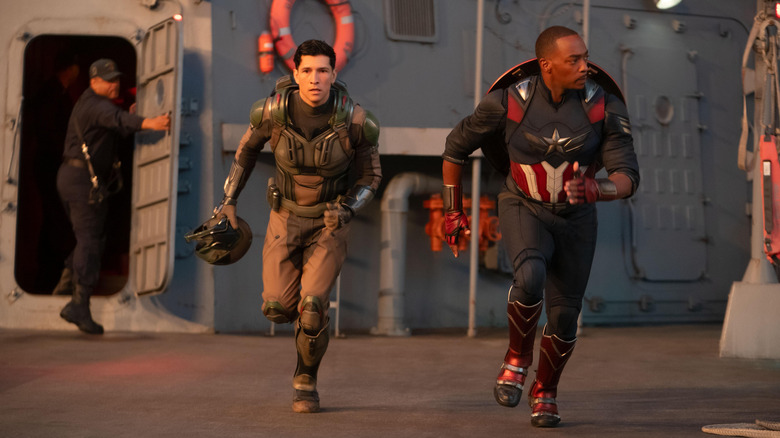 Hooquin Torres and Sam Wilson working together in the Captain of America: a brave new world
