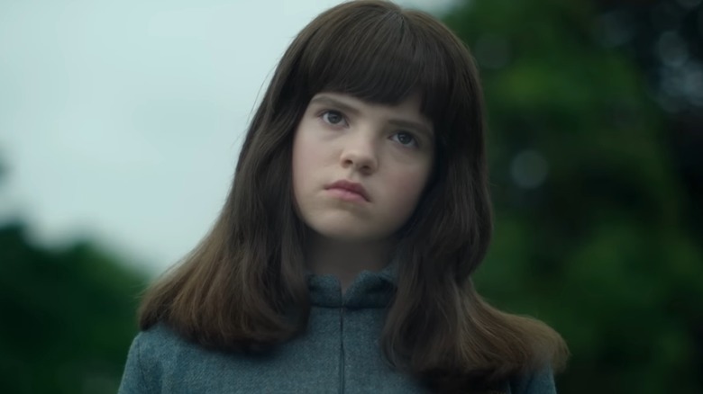 Scarlett Leigh Fawcett's Hannah glares menacingly in The Midwich Cuckoos