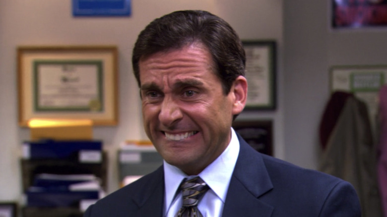 Michael Scott grimacing in The Office