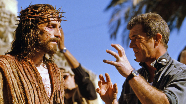Mel Gibson and Jim Caviezel on The Passion of the Christ set