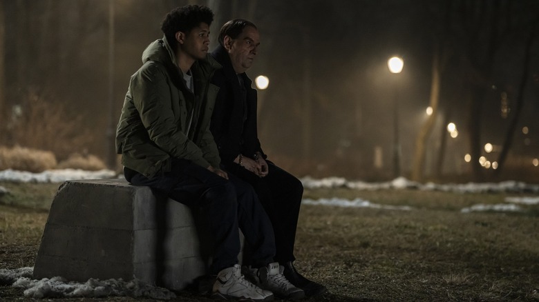 Oz Cobb and Victor Aguilar in their final scene together in The Penguin