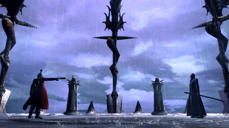 Dante and Vergil's epic confrontation in Devil May Cry 3: Dante's Awakening