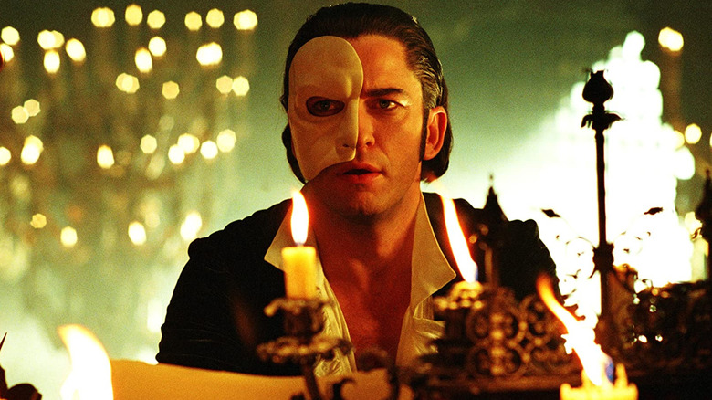 Gerard Butler in a mask in Phantom of the Opera