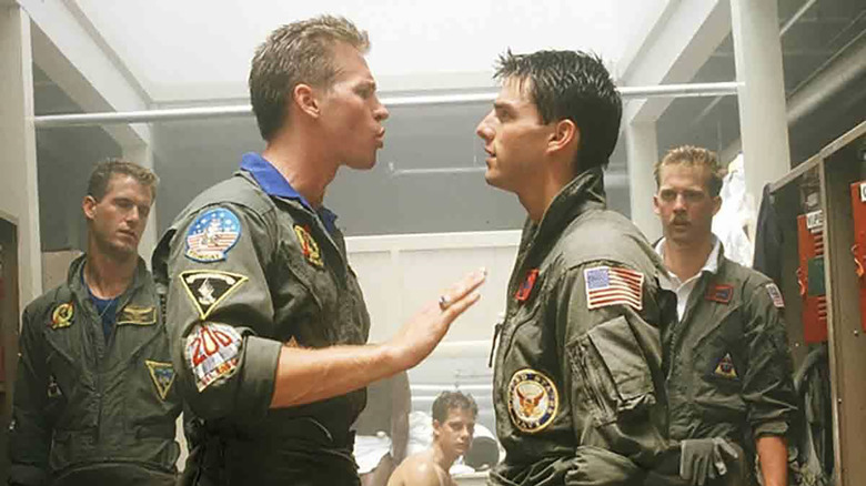 Val Kilmer and Tom Cruise in Top Gun