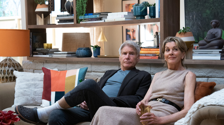 Harrison Ford as Paul and Wendie Malick as Julie on Shrinking