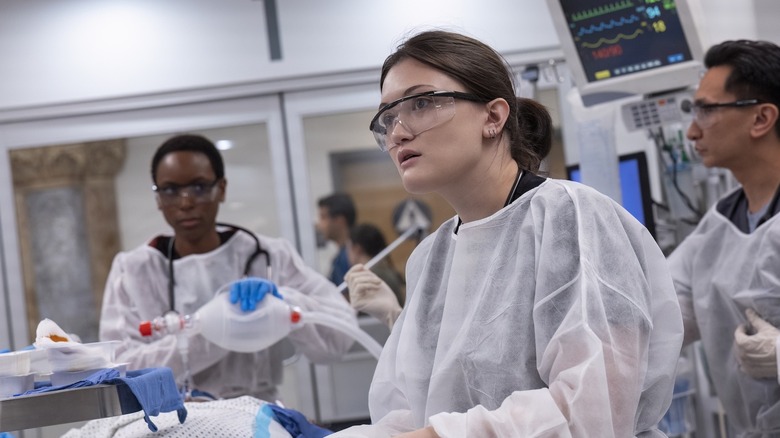 Isa Briones as Dr. Santos on The Pitt