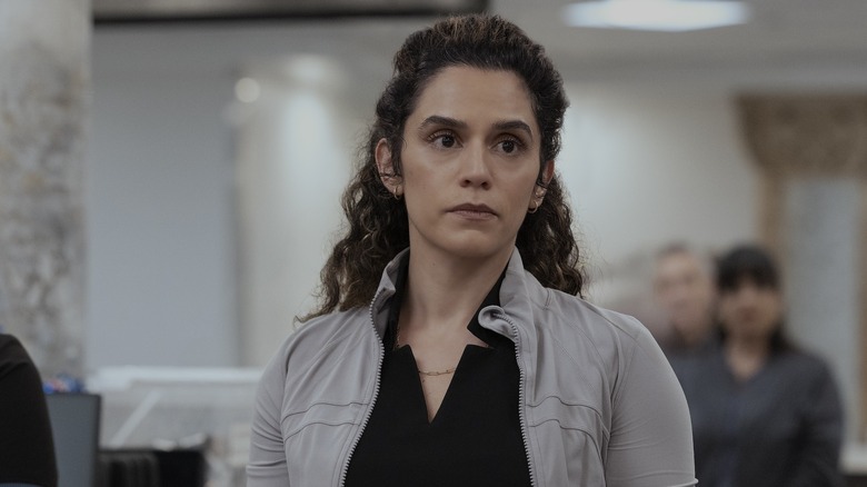 Dr. Al-Hashimi looking stressed on The Pitt