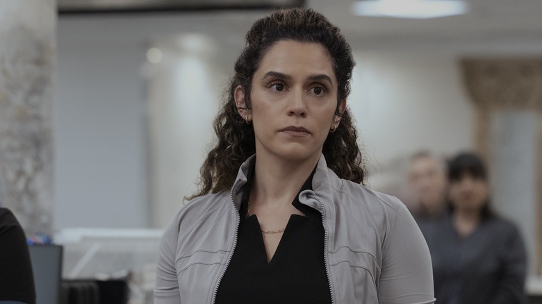 Dr. Al-Hashimi looking stressed on The Pitt