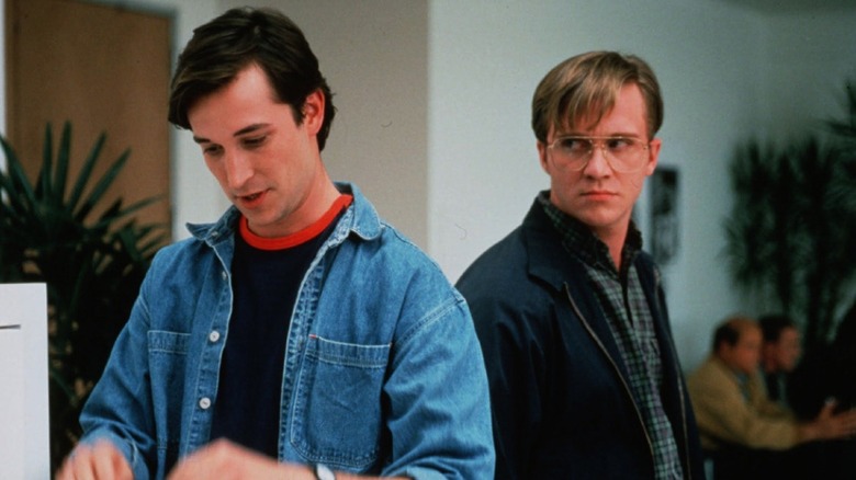 Noah Wyle as Steve Jobs and Anthony Michael Hall as Bill Gates in "Pirates of Silicon Valley"
