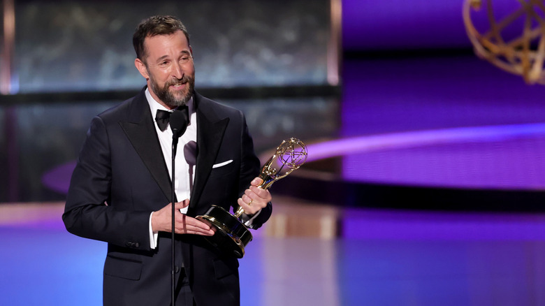 Noah Wyle accepting his award for best lead actor in a drama series at the Emmys