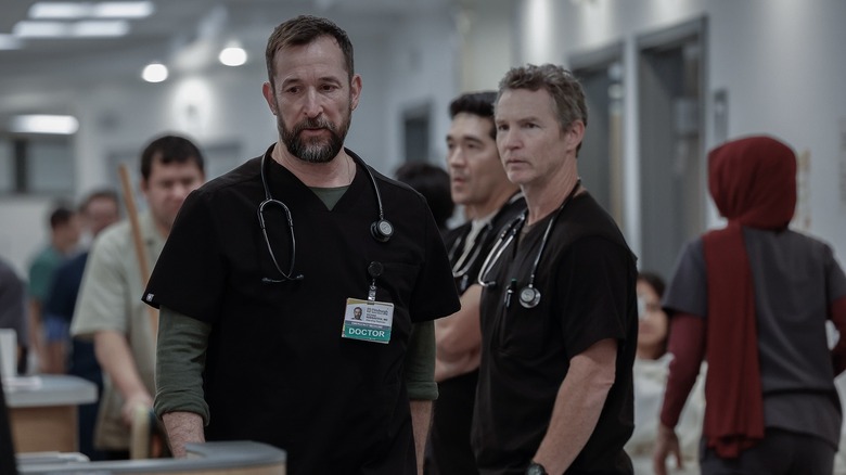 Dr. Robby and Dr. Abbot looking haggard in The Pitt season 2