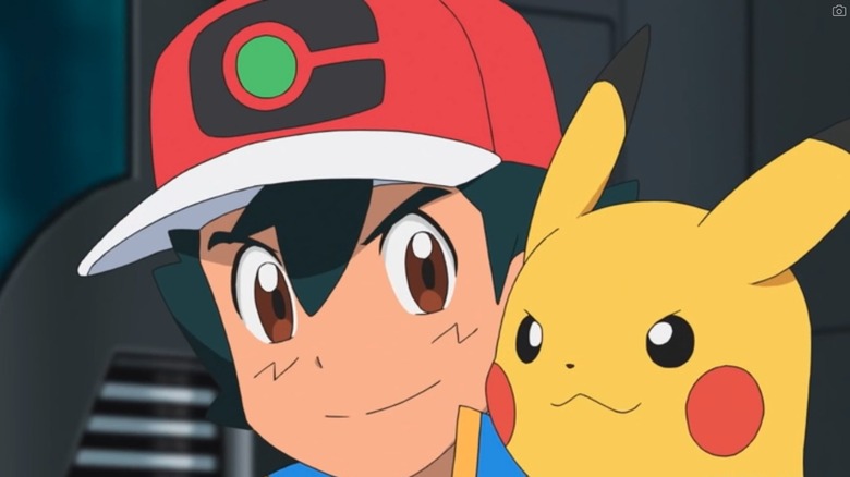 Ash and Pikachu from the Pokémon animated series