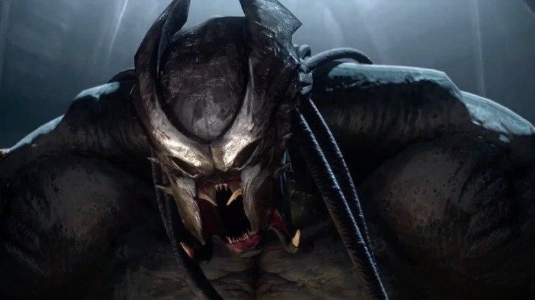 Yutta helmet screams a battle shout in Braidator: the killer of the killers