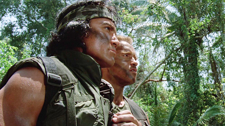 Sonny Landham and Arnold Schwarzenegger in Predator