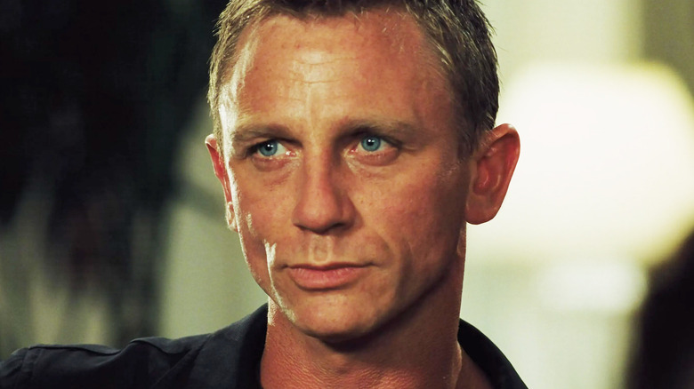 Daniel Craig's James Bond is seen in closeup in Casino Royale