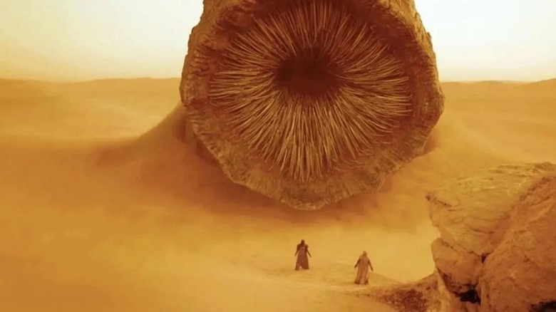 The sandworms of Arrakis in Dune 2021