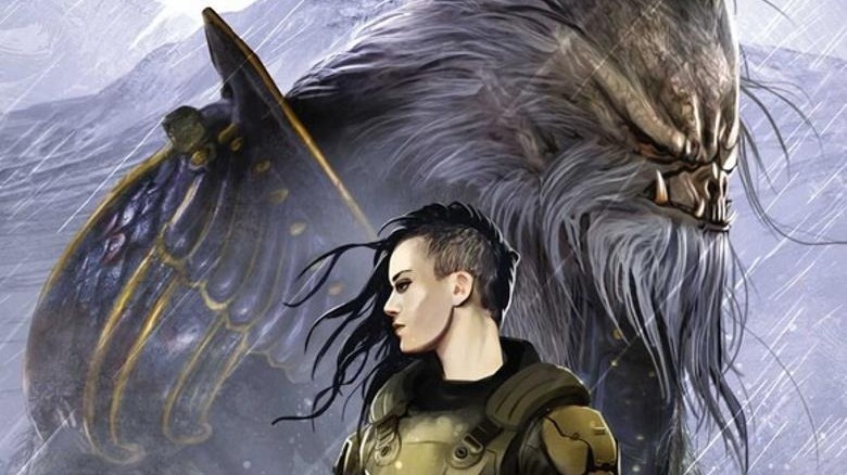 Halo Retribution cover veta stands together with jiralhanae alien
