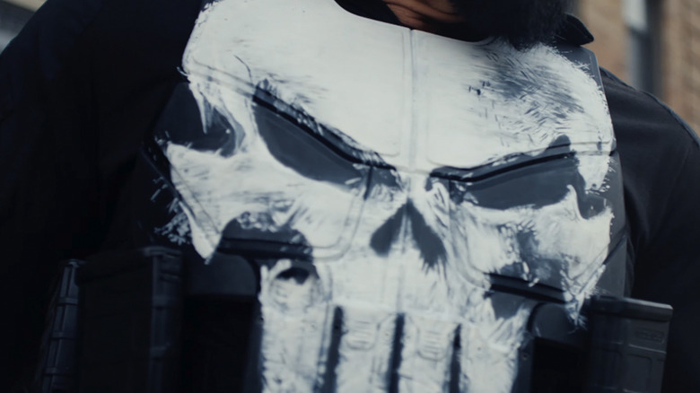 Jon Bernthal as Frank Castle/The Punisher wearing body armor in Daredevil: Born Again season 1