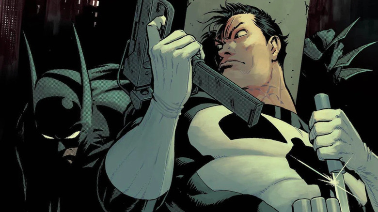Batman/Deadpool #1 cover showing Batman vs the Punisher