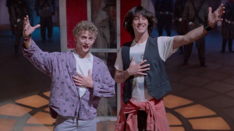 Alex Winter And Keanu Reeves in Bill & Ted's Excellent Adventure