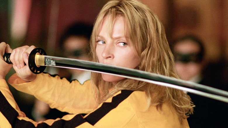 Uma Thurman in the role of Biatrics Kido Saif in Kill Bill Part 1