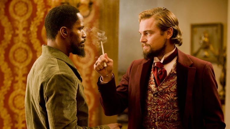 Jamie Foxx and Leonardo DiCaprio in Django Unchained