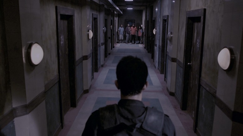 The hallway standoff in The Raid