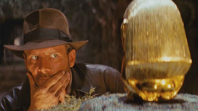 Indiana Jones making his first onscreen raid 