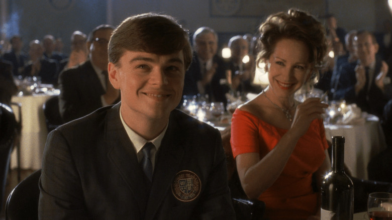 Leonardo DiCaprio and Nathalie Baye in Catch Me If You Can