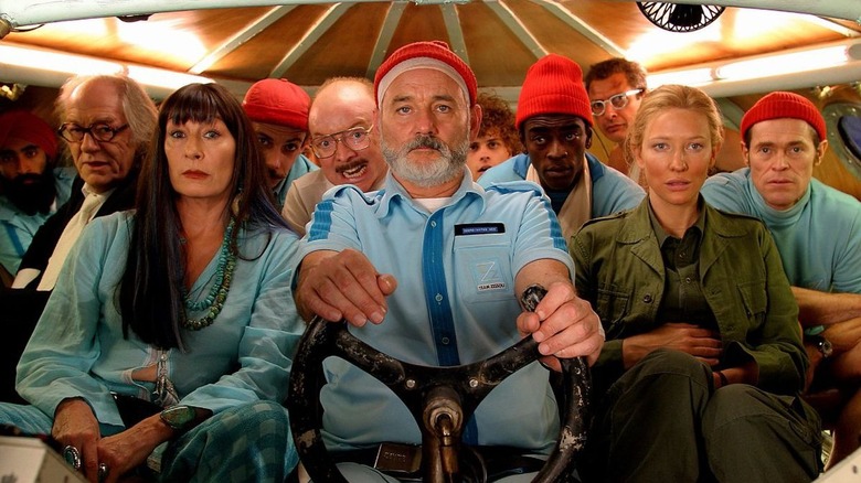 The colorful cast of "The Life Aquatic"
