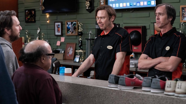 Charlie Day, Danny DeVito, Jimmi Simpson, and Nate Mooney in It's Always Sunny in Philadelphia