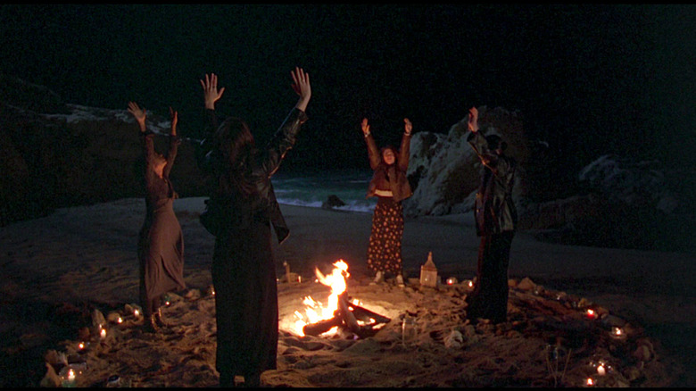 The Four Witches Perform a Ritual on the Beach