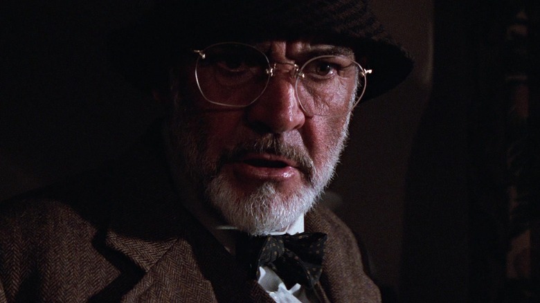 Henry Jones looking concerned in Indiana Jones and the Last Crusade