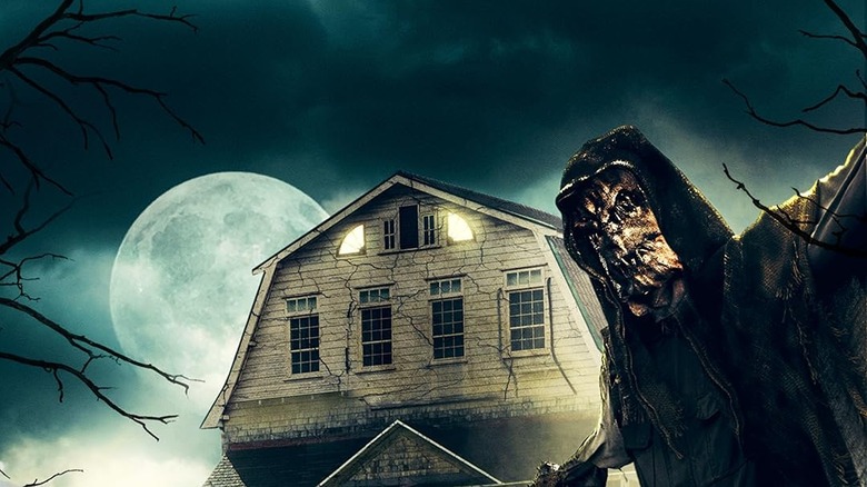 The scarecrow in front of the house is on the ambityville scrryw