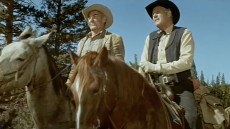 Ride High Country cowboys hoseback