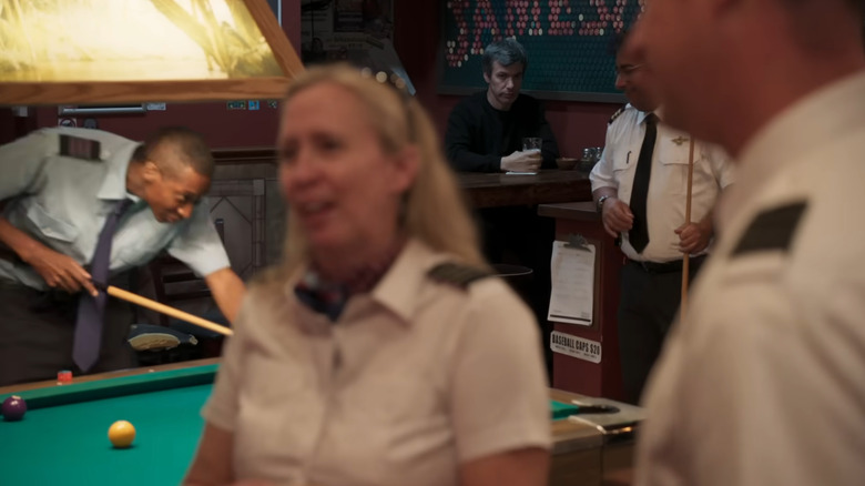 The Rehearsal, Nathan studying his pilots/co-pilots at a bar