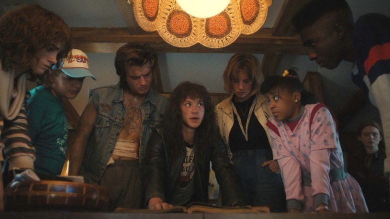 Part of the gang in Stranger Things 4