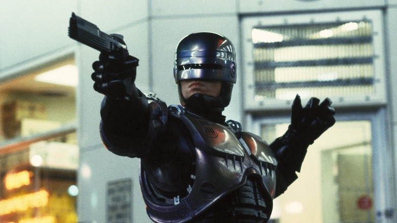 Robocop ready to make an arrest.