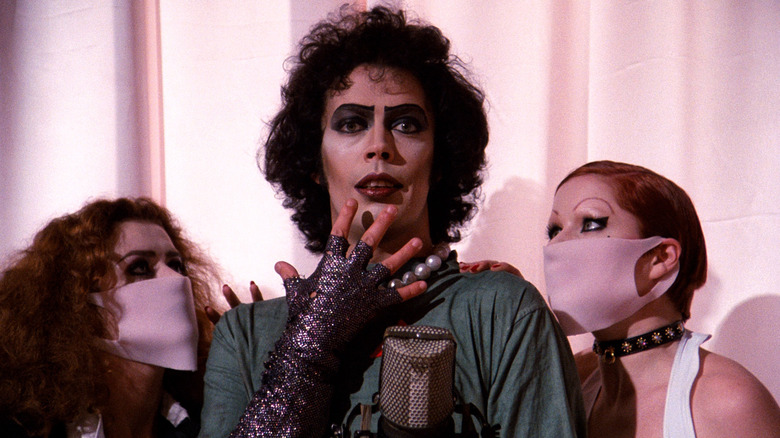 Tim Curry, Patricia Quinn, and Nell Campbell in The Rocky Horror Picture Show